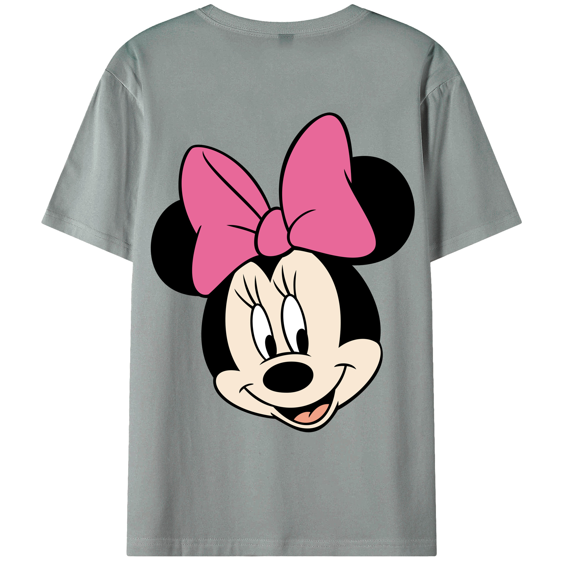 ミッキーマウス Mickey Mouse 綿100％ メンズ半袖Tシャツ（バックプリント） 通気性